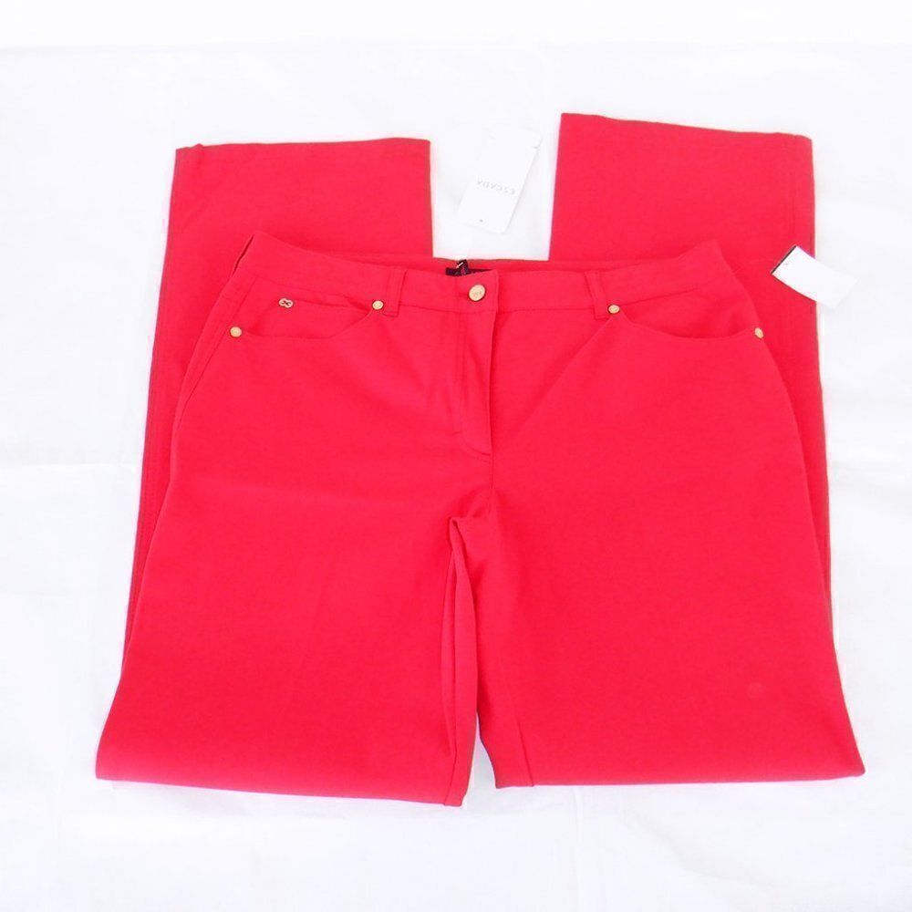 NWT Escada red soft denim jeans Retail $490